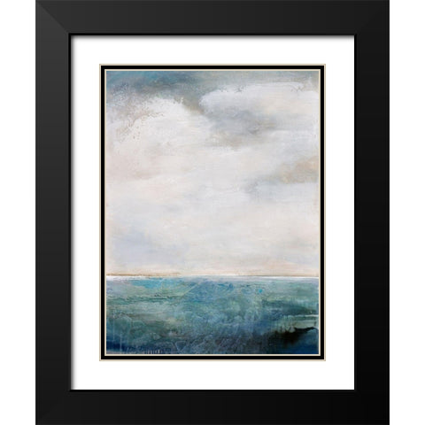 On The Edge Black Modern Wood Framed Art Print with Double Matting by Hale, Karen