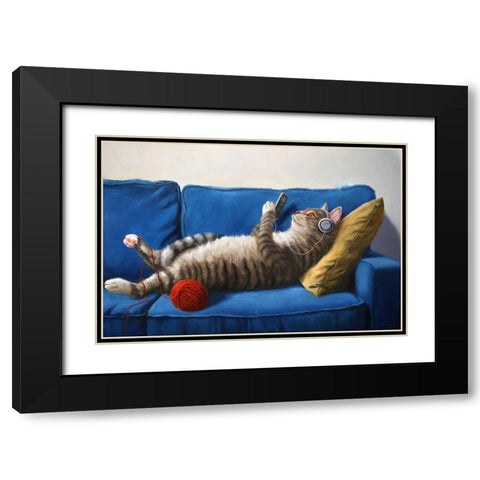 Lazy Sunday Black Modern Wood Framed Art Print with Double Matting by Heffernan, Lucia