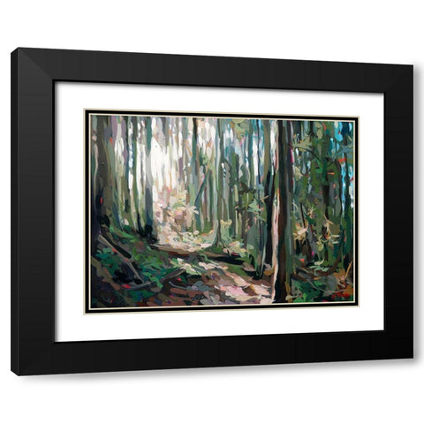 Forest Light Black Modern Wood Framed Art Print with Double Matting by Hastie, Joanne