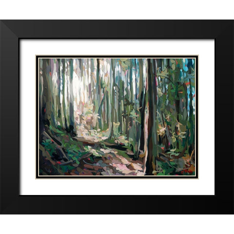 Forest Light Black Modern Wood Framed Art Print with Double Matting by Hastie, Joanne