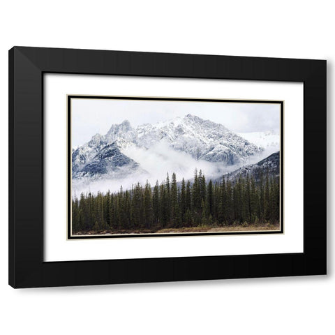 Adventure Mountain Black Modern Wood Framed Art Print with Double Matting by Henriksen, Jennifer