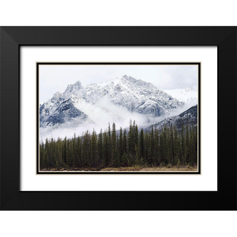 Adventure Mountain Black Modern Wood Framed Art Print with Double Matting by Henriksen, Jennifer