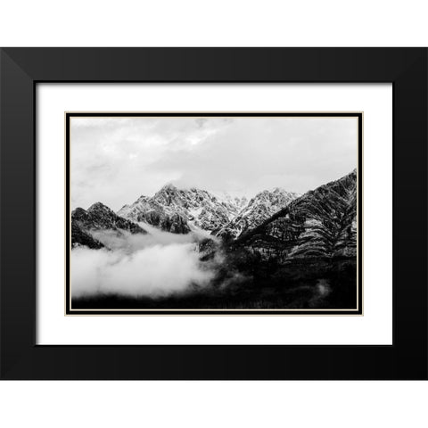 Canadian Rockies Black Modern Wood Framed Art Print with Double Matting by Henriksen, Jennifer