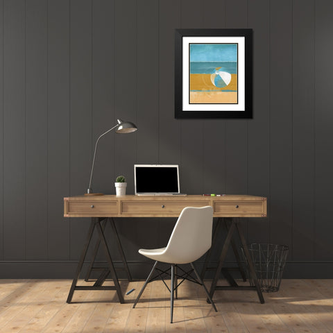 Bay Shore Black Modern Wood Framed Art Print with Double Matting by Hastings, Porter