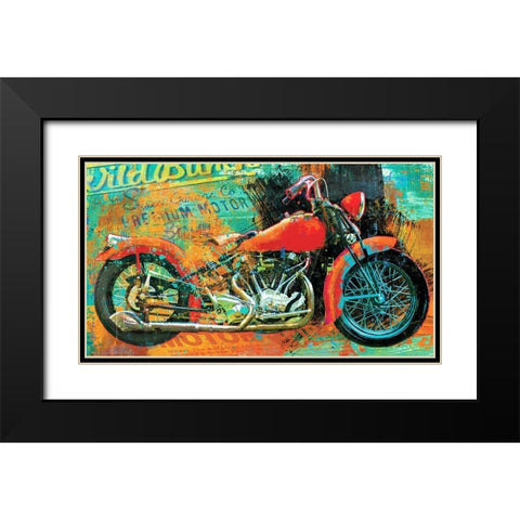 Hardtail Tangerine Black Modern Wood Framed Art Print with Double Matting by Hastings, Porter