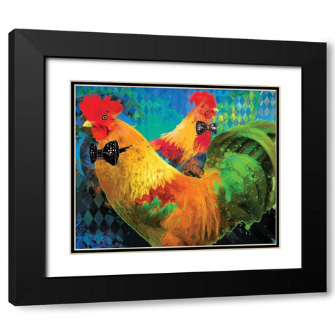 Russo and Frank Black Modern Wood Framed Art Print with Double Matting by Hastings, Porter