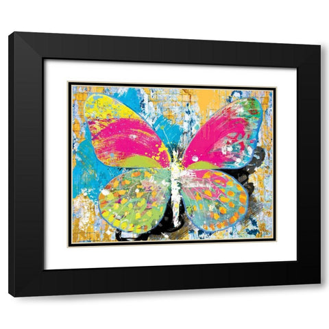 Subway Monarch Black Modern Wood Framed Art Print with Double Matting by Hastings, Porter