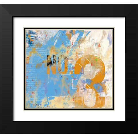 Motherwell No. 3 Black Modern Wood Framed Art Print with Double Matting by Hastings, Porter