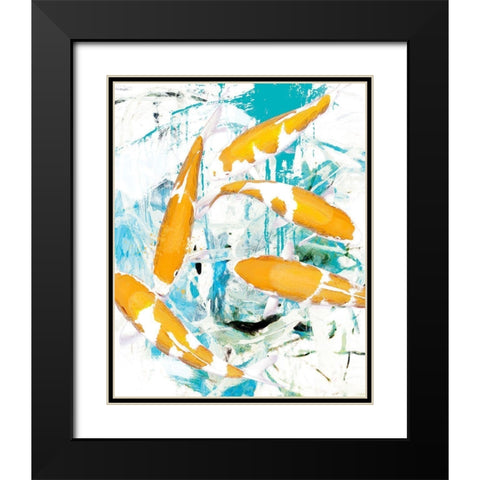 Winter Koi 1 Black Modern Wood Framed Art Print with Double Matting by Hastings, Porter