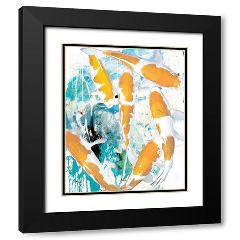 Winter Koi 2 Black Modern Wood Framed Art Print with Double Matting by Hastings, Porter