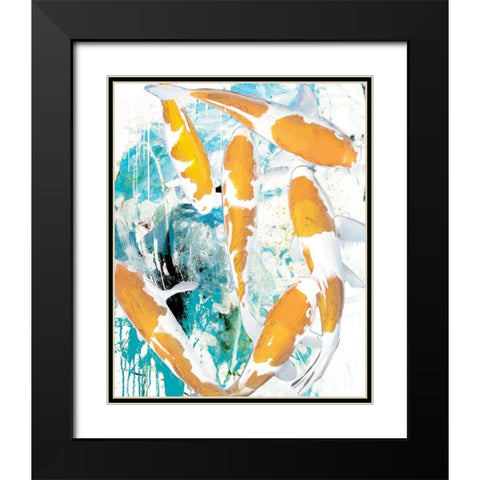 Winter Koi 2 Black Modern Wood Framed Art Print with Double Matting by Hastings, Porter