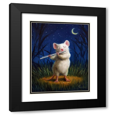 Moonlight Sonata Black Modern Wood Framed Art Print with Double Matting by Heffernan, Lucia