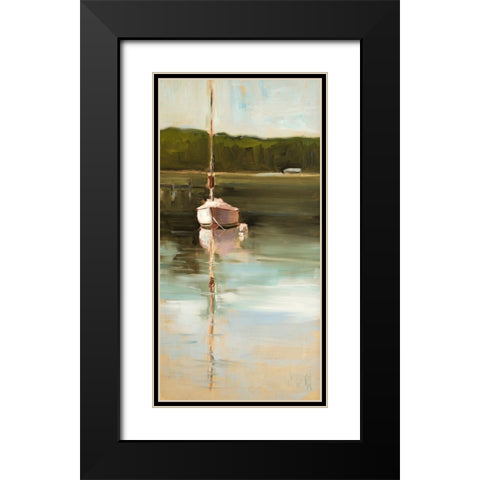 Calm Waters Black Modern Wood Framed Art Print with Double Matting by Hootnick, Sally