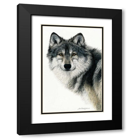 Silent Watch Black Modern Wood Framed Art Print with Double Matting by Henderson, Jan