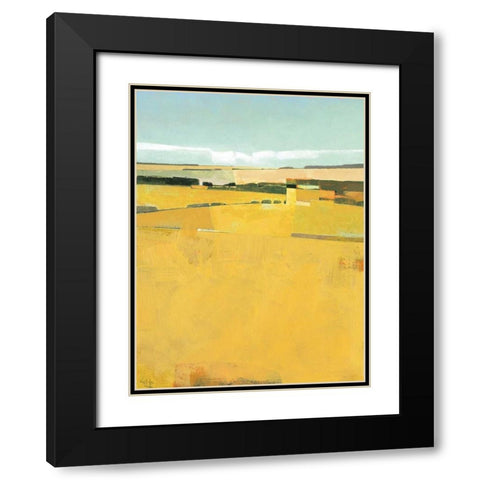 Fence Lines and Fields Black Modern Wood Framed Art Print with Double Matting by Hargreaves, Greg