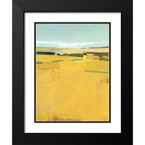 Fence Lines and Fields Black Modern Wood Framed Art Print with Double Matting by Hargreaves, Greg