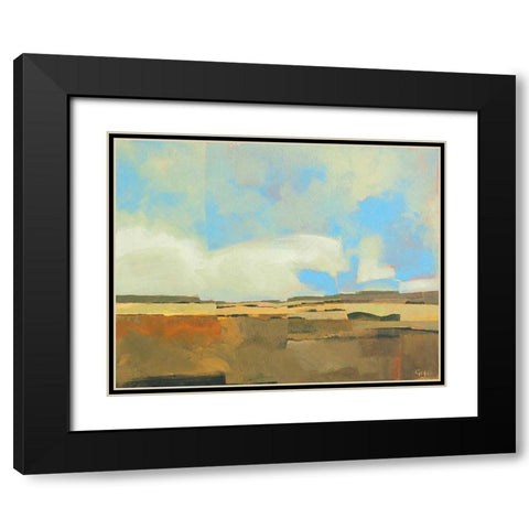 October Sky Black Modern Wood Framed Art Print with Double Matting by Hargreaves, Greg