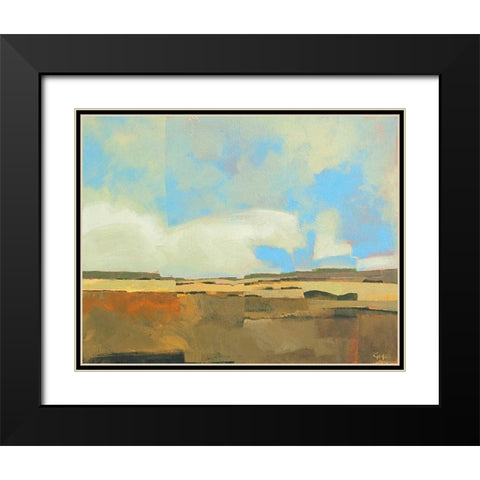 October Sky Black Modern Wood Framed Art Print with Double Matting by Hargreaves, Greg
