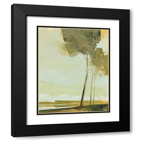 Three Trees Black Modern Wood Framed Art Print with Double Matting by Hargreaves, Greg