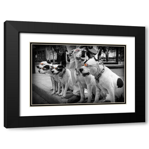 Afternoon Stroll Black Modern Wood Framed Art Print with Double Matting by Henderson, Scott