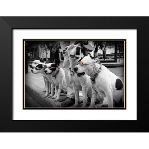 Afternoon Stroll Black Modern Wood Framed Art Print with Double Matting by Henderson, Scott