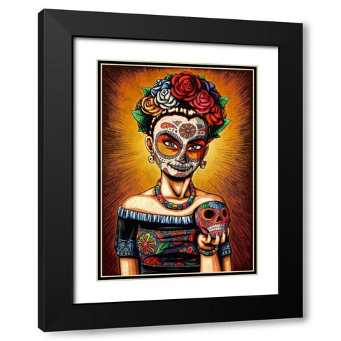 Rita Black Modern Wood Framed Art Print with Double Matting by Ivins, Nicholas