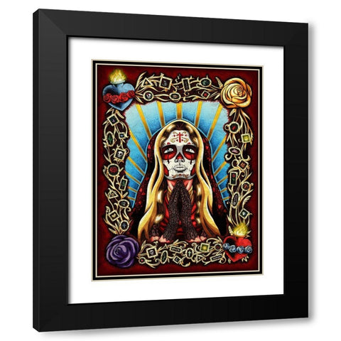 Valentina Black Modern Wood Framed Art Print with Double Matting by Ivins, Nicholas
