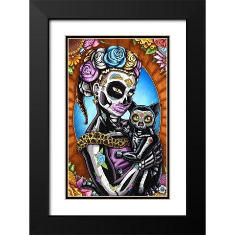 Calala Black Modern Wood Framed Art Print with Double Matting by Ivins, Nicholas