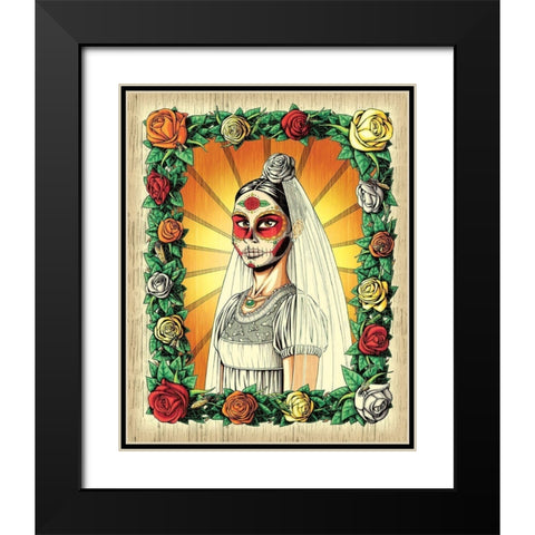 Muerta Bride Black Modern Wood Framed Art Print with Double Matting by Ivins, Nicholas
