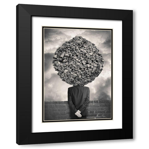 Gather Black Modern Wood Framed Art Print with Double Matting by Ingberg, Tommy