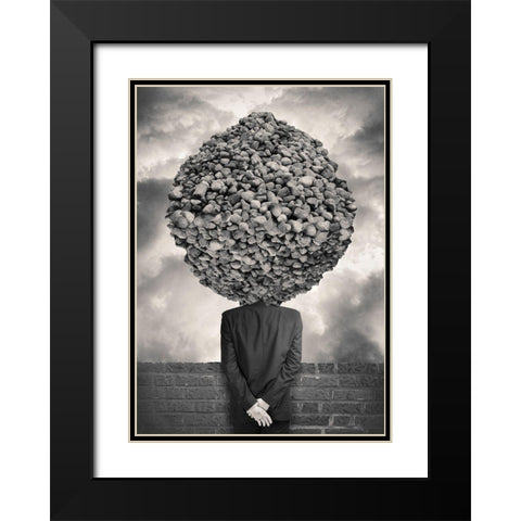 Gather Black Modern Wood Framed Art Print with Double Matting by Ingberg, Tommy