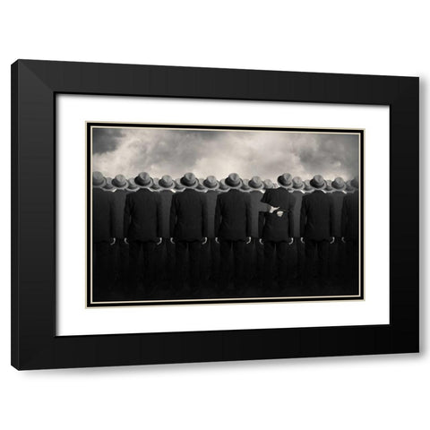 Shell Black Modern Wood Framed Art Print with Double Matting by Ingberg, Tommy