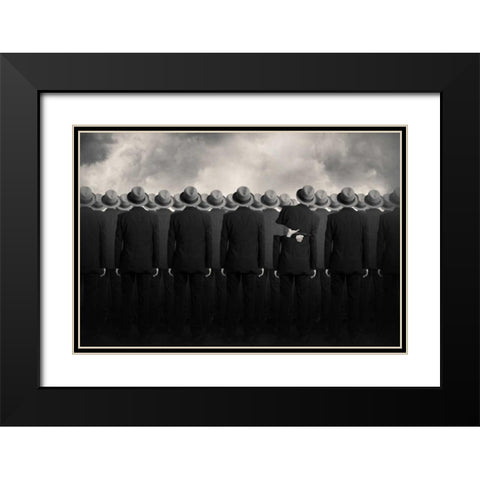 Shell Black Modern Wood Framed Art Print with Double Matting by Ingberg, Tommy