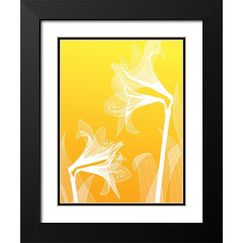 IN246_3 Black Modern Wood Framed Art Print with Double Matting by GraphINC Studio