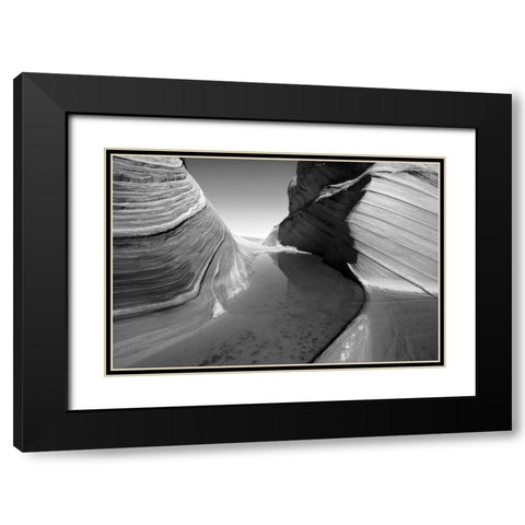 Sandstone Formation Black Modern Wood Framed Art Print with Double Matting by PhotoINC Studio