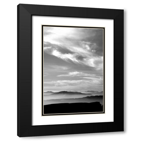 Black and White Sky Black Modern Wood Framed Art Print with Double Matting by PhotoINC Studio