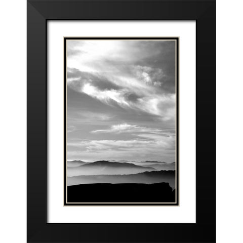 Black and White Sky Black Modern Wood Framed Art Print with Double Matting by PhotoINC Studio