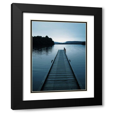 Dock 3 Black Modern Wood Framed Art Print with Double Matting by PhotoINC Studio