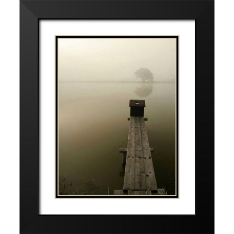 Dock 4 Black Modern Wood Framed Art Print with Double Matting by PhotoINC Studio