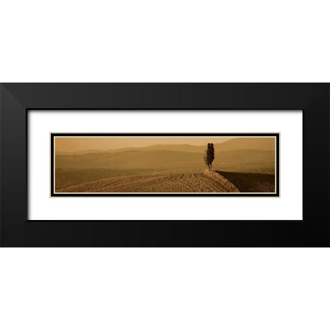 Toscana Landscape Black Modern Wood Framed Art Print with Double Matting by PhotoINC Studio