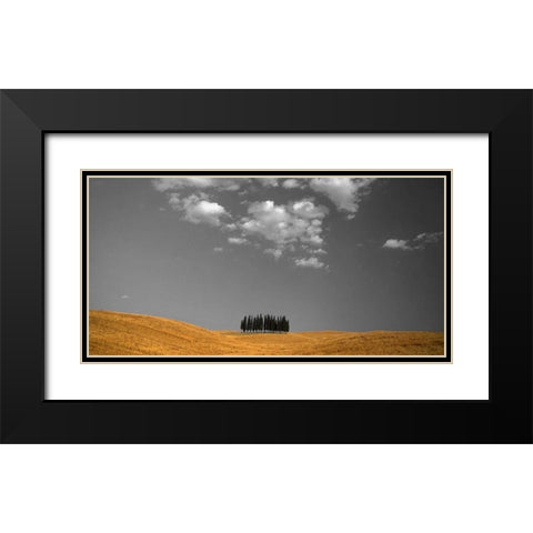 Toscana Landscape Black Modern Wood Framed Art Print with Double Matting by PhotoINC Studio