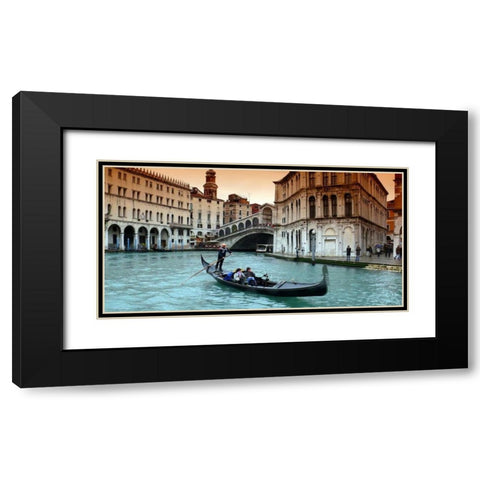 Venice Black Modern Wood Framed Art Print with Double Matting by PhotoINC Studio