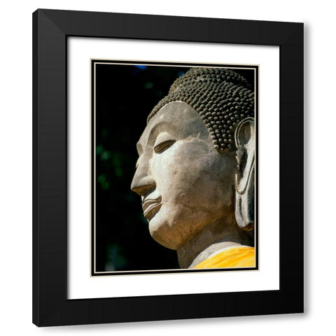 Buddha Black Modern Wood Framed Art Print with Double Matting by PhotoINC Studio