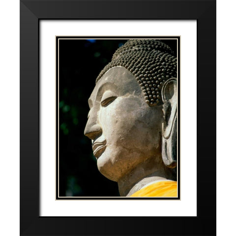 Buddha Black Modern Wood Framed Art Print with Double Matting by PhotoINC Studio