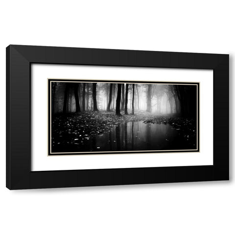 Woods Black Modern Wood Framed Art Print with Double Matting by PhotoINC Studio