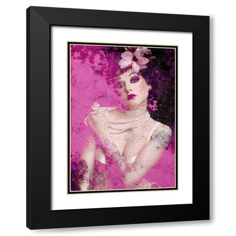 Iaâ‚¬â„¢m Pink Black Modern Wood Framed Art Print with Double Matting by GraphINC