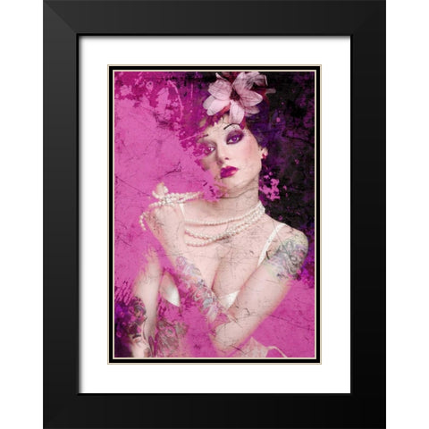Iaâ‚¬â„¢m Pink Black Modern Wood Framed Art Print with Double Matting by GraphINC