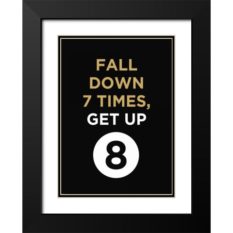 Fall Down Black Modern Wood Framed Art Print with Double Matting by GraphINC