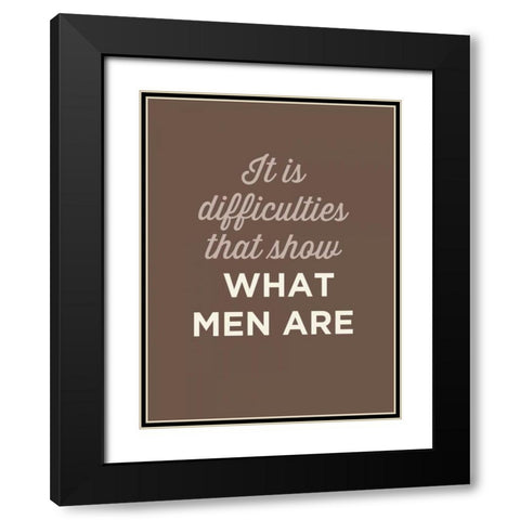 What Men Are Black Modern Wood Framed Art Print with Double Matting by GraphINC