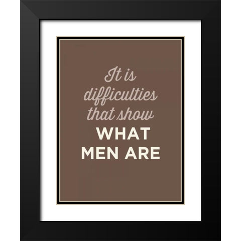 What Men Are Black Modern Wood Framed Art Print with Double Matting by GraphINC